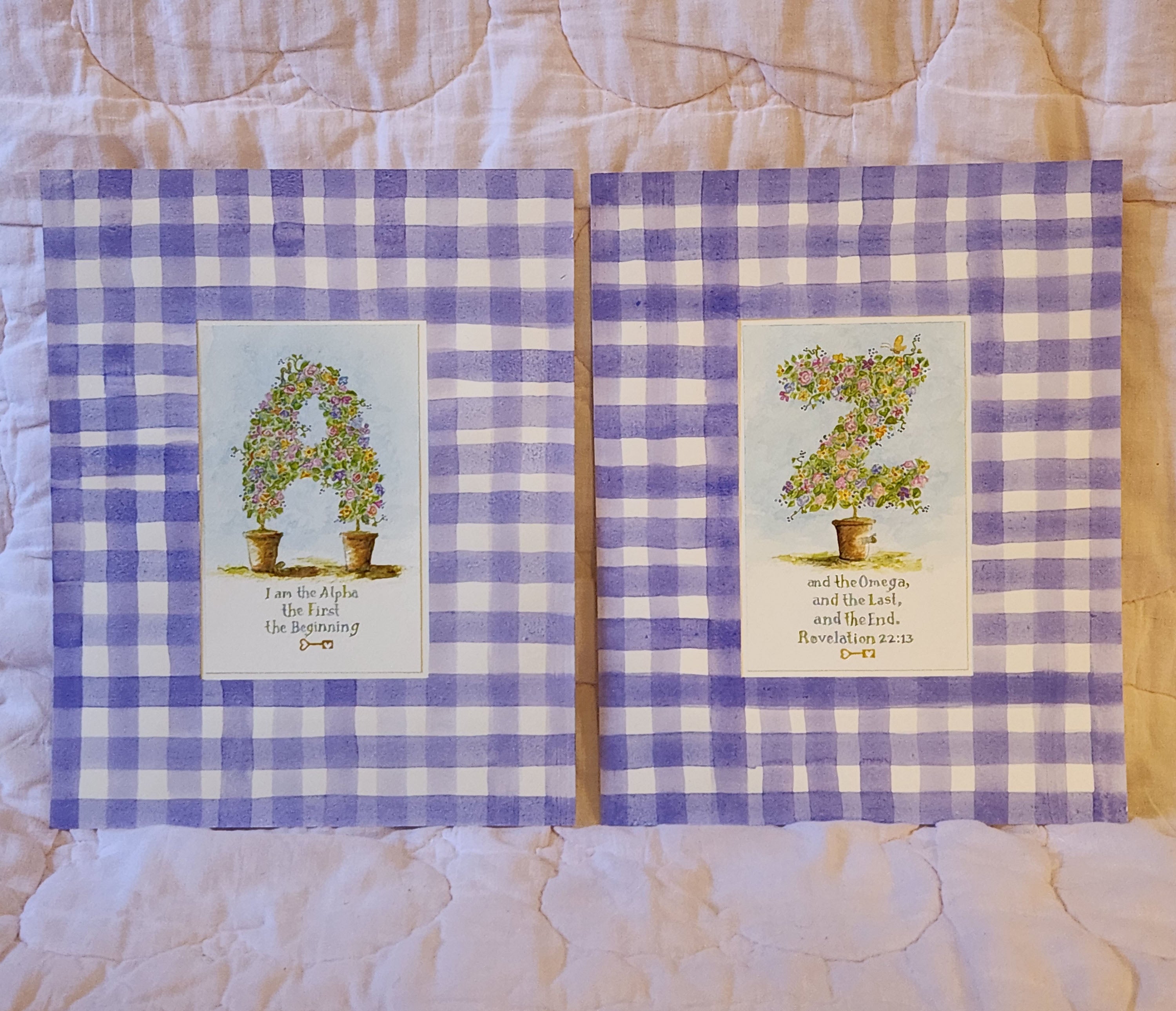 Print - A & Z Topiary Set 8x10