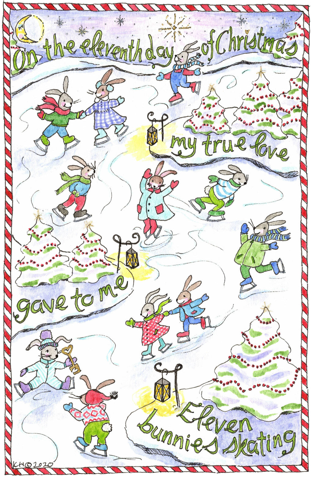 11th Day of Christmas Card