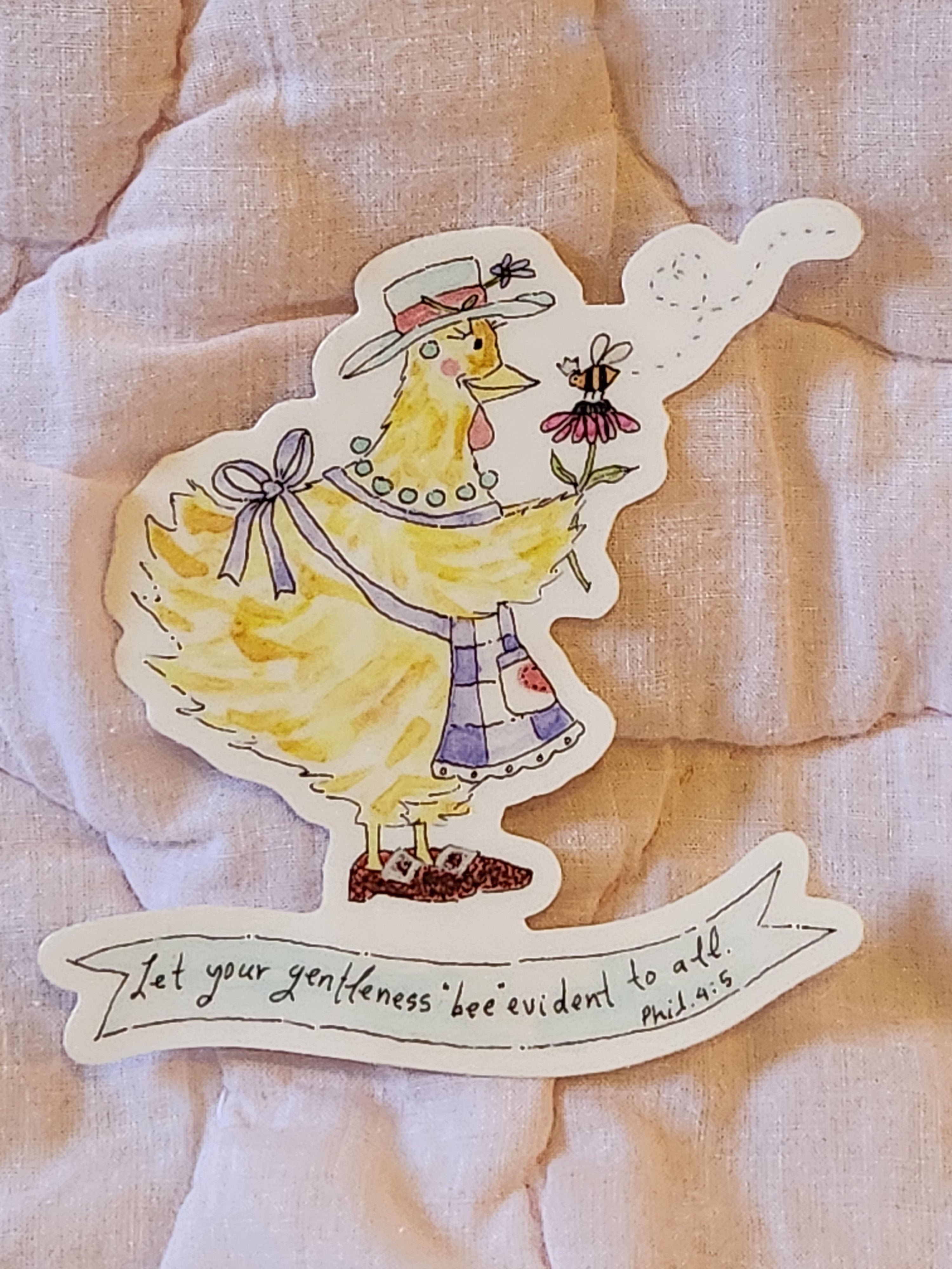 Sticker - Gingham Hen