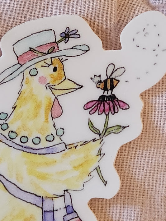 Sticker - Gingham Hen