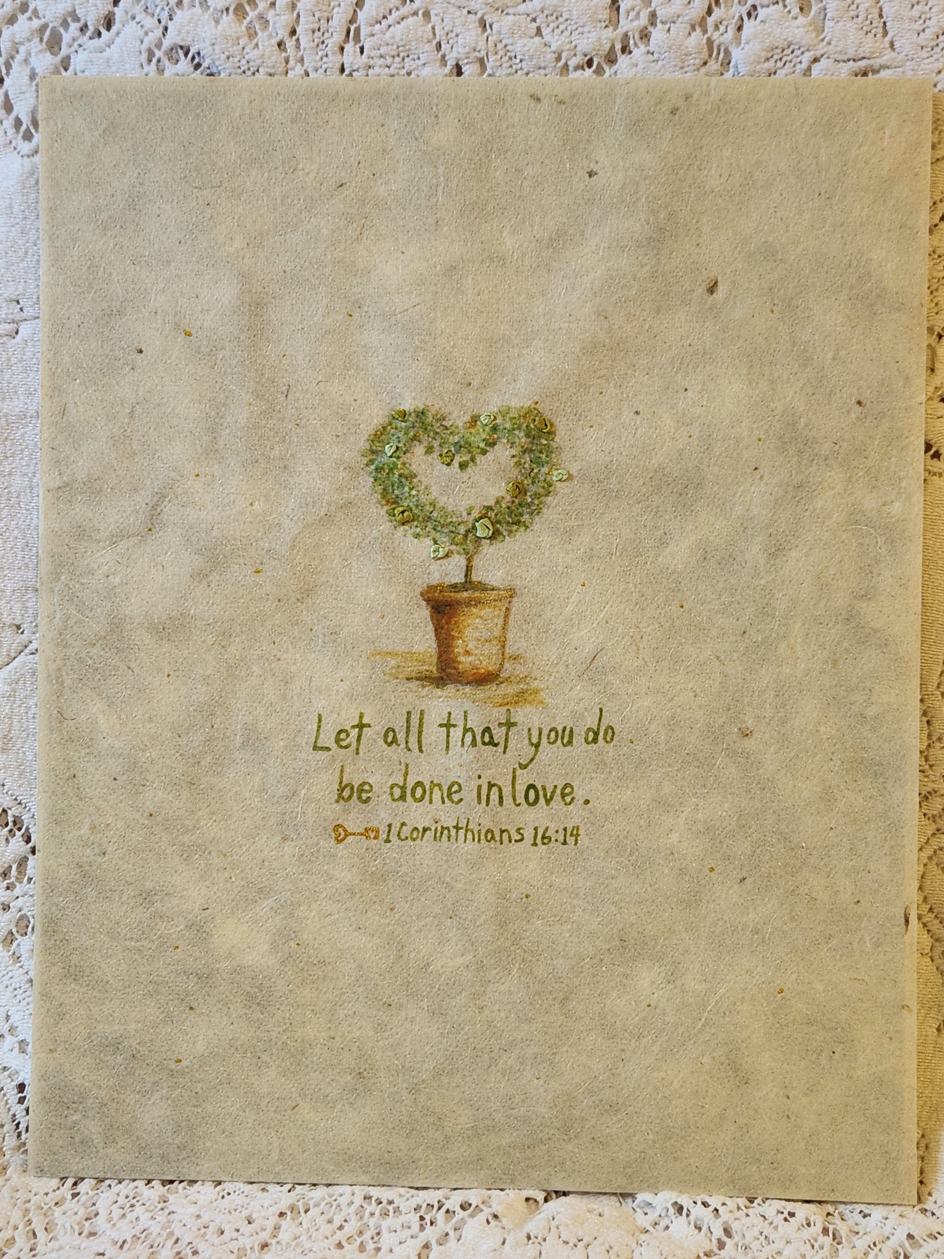 Print - Heart Topiary 8x10