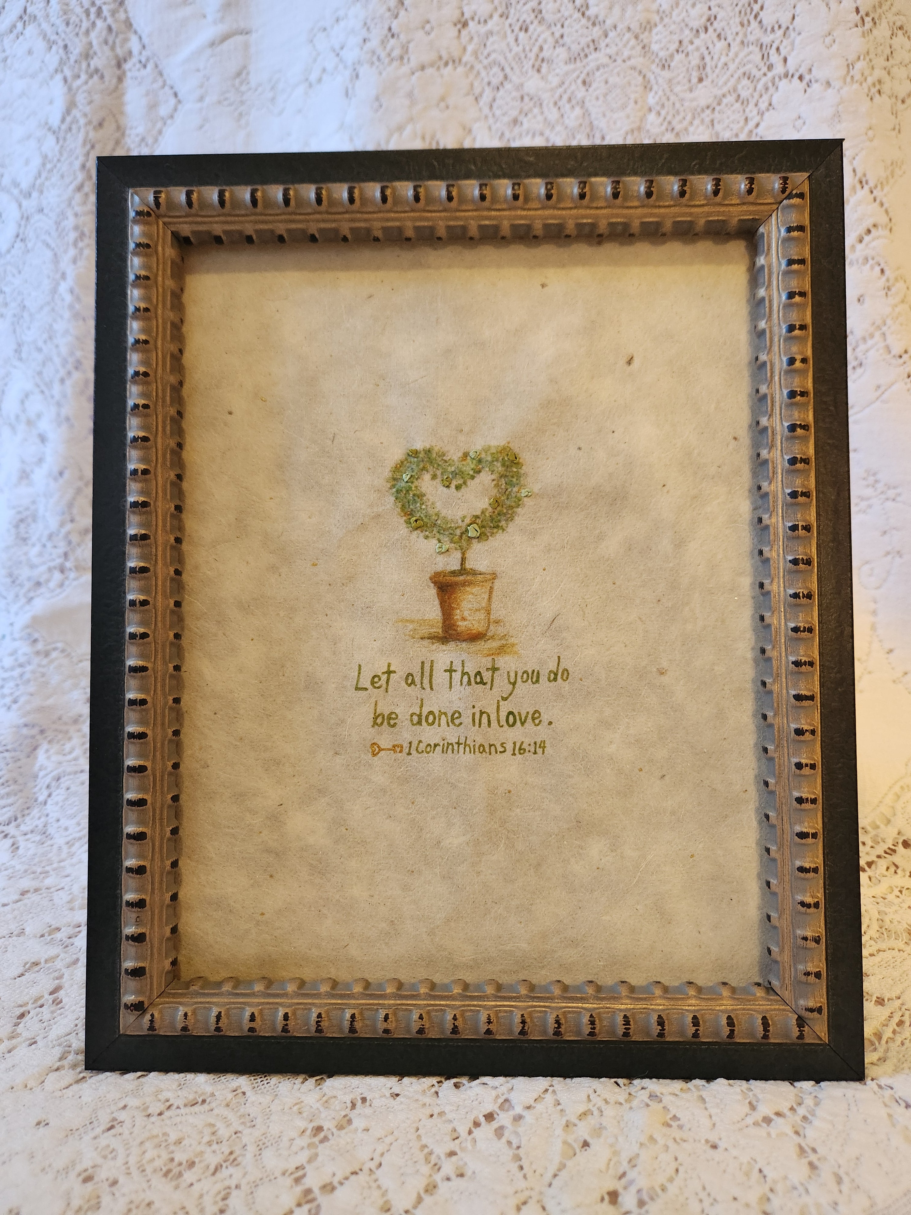 Print - Heart Topiary 8x10