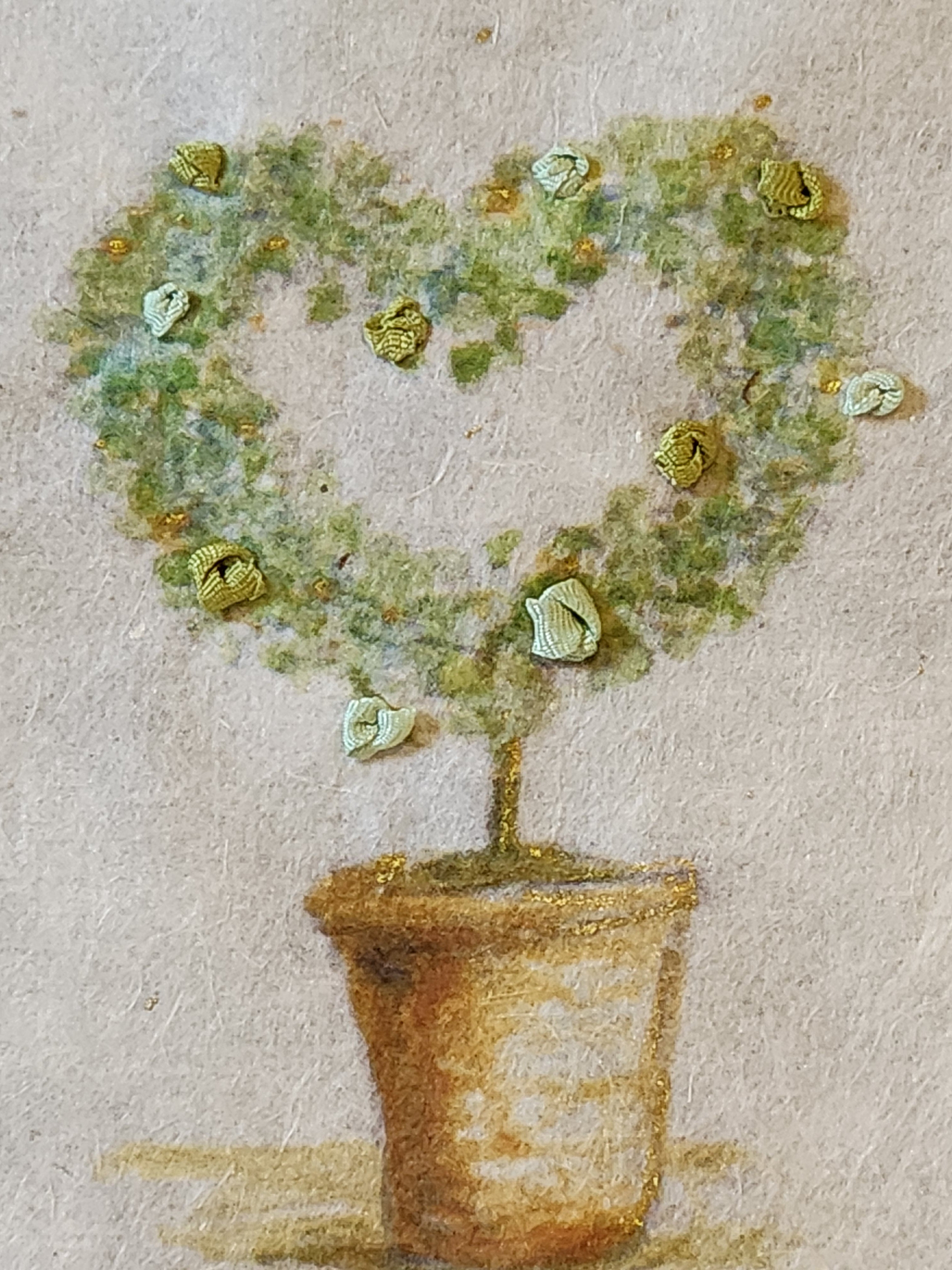 Print - Heart Topiary 8x10