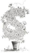 Letter S of Floral Topiary Alphabet Collection Note Cards