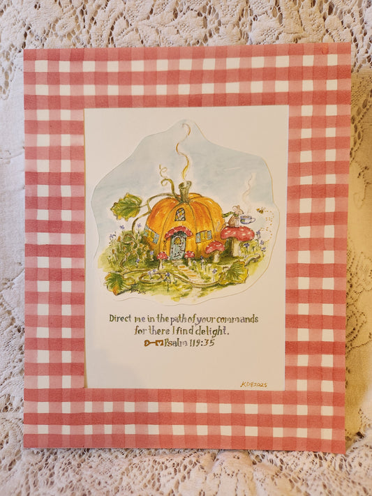 Print - Pumpkin Cottage 8x10