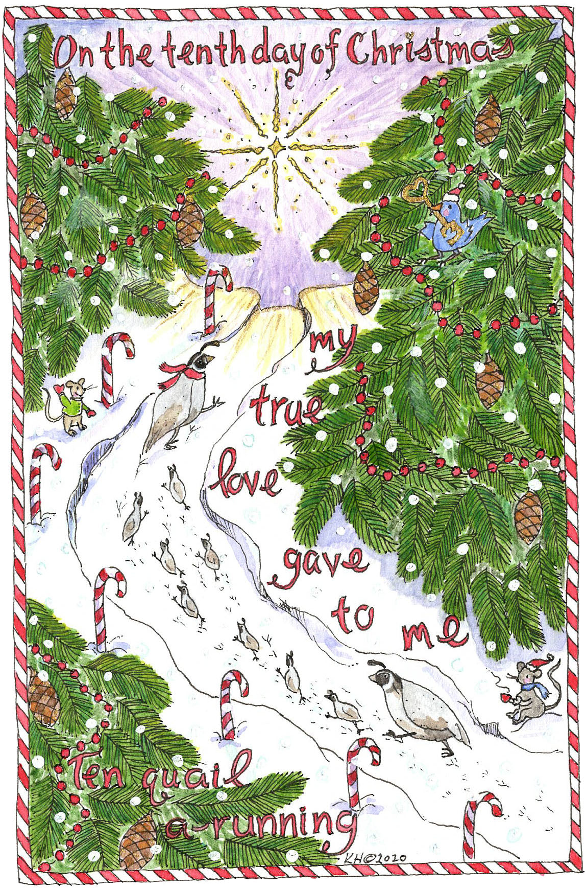 10th Day of Christmas Card