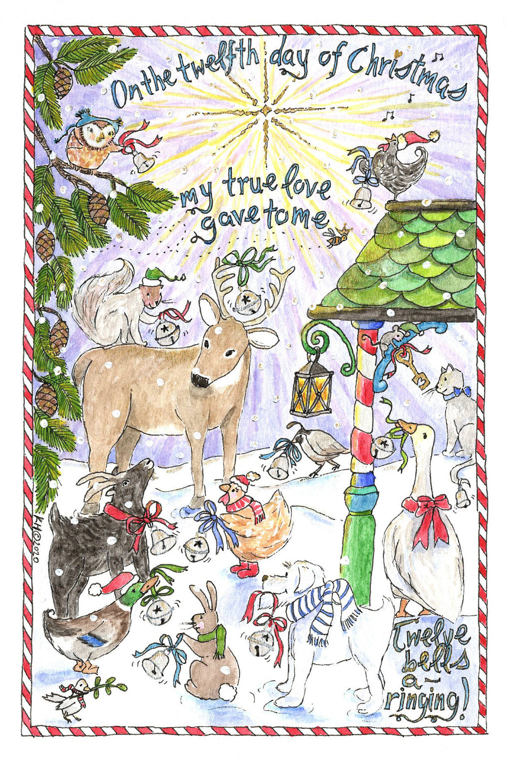 12th Day of Christmas Card