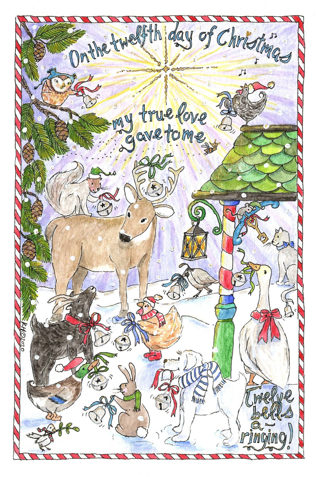 12th Day of Christmas Card